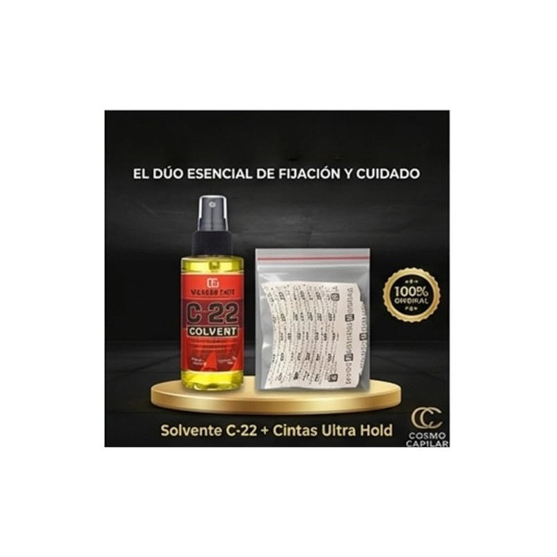 KIT Solvente C22 + Cintas Ultra Hold semicurvas Walker Tape