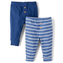 Gymboree,Unisex Baby,Pull on Bottoms,Blue 2-Pack,6-9 Months
