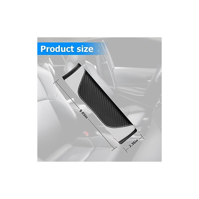 AUCELI Carbon Fiber Seat Belt Shoulder Strap Covers - 2