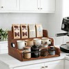 Fengligoo 3-Tier Wood Bottle Display Shelf, Modern Liquor Bottle Rack