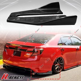 ZTT Gloss Black Rear Lip Side Splitter Corner Apron Spat For Toyota Camry 2014-2017