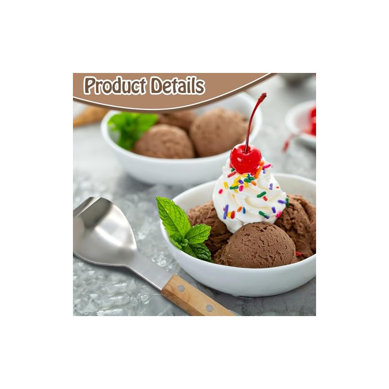 Juego de 2 palas para helado, acero inoxidable con mango