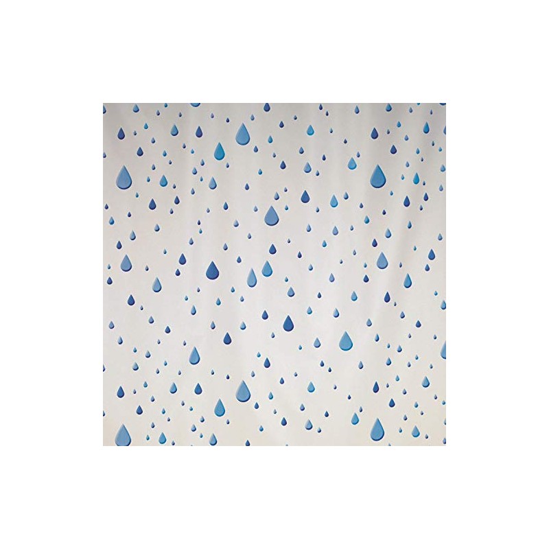 Spirella PVC Opaque Plastic Shower Curtain, 180 x 200 cm,