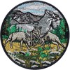 Platzhirsch Patch Deer Nature Sew-On Deer Fight Sticker Embroidered Iron-On