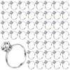 Neyauo 50 Pcs Adjustable Diamond Engagement Rings, Fake Bridal Shower