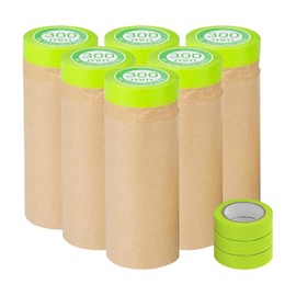 Yudahgan Pre-Taped Masking Paper-12 inch x 50 feet Automotive Paint Masking Paper, Painters Paper for Cars and Auto Body, Floor Protection,Wall Covering(Masking Paper:6rolls,Tape:3rolls)