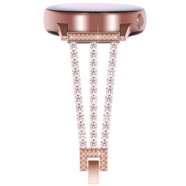 KADES Compatible for Galaxy watch Strap 40mm 44mm,20mm women Bling Metal Bracelet for Galaxy Watch 7/6/5/4 strap 40mm 44mm,Galaxy Watch 6 Classic strap 47mm 43mm,Galaxy Watch 4 Classic strap,Rose Gold