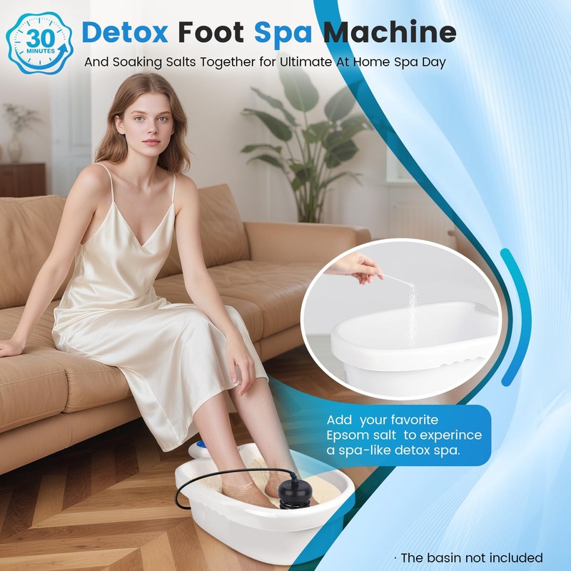 LeCaung Ionic Foot Bath Detox Machine, Portable Ionic Detox Foot