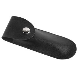 Wine Bottle Opener Leather Case, Corkscrew Holster Foil Cutter PU Bag Holder(black)