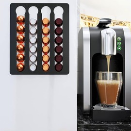 Capsule Holder Capsule Dispenser Capsule Stand Organiser Nespresso Capsules Storage for Nespresso Capsules Capsule Dispenser for 20 Capsules Black