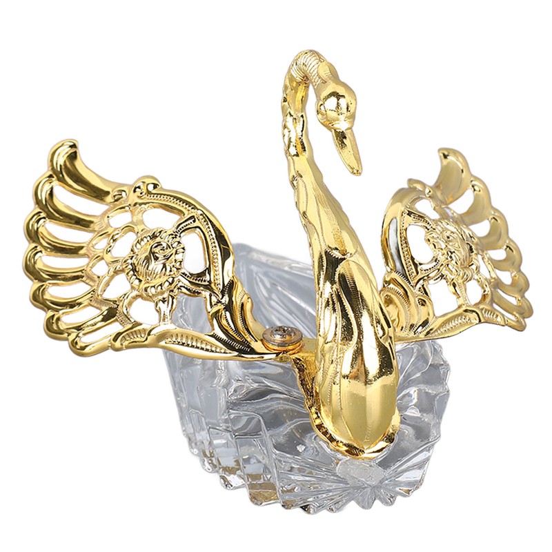 Swan Sugar Storage Jar European Modern Condiment Container Golden Seasoning