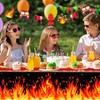 CC HOME 1Pc Fire Party Plastic Tablecloth 54 x 87