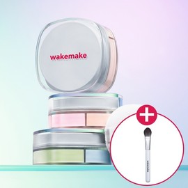 WAKEMAKE Stay Fixer Multi Color Powder Set (+brush) - [SINGLE] 03 Satin Pink