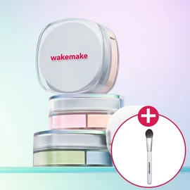 WAKEMAKE Stay Fixer Multi Color Powder Set (+brush) - [SINGLE] 03 Satin Pink