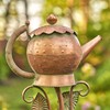 Zaer Ltd. Copper Colored Teapot Birdhouse Garden Stakes (Style 6)