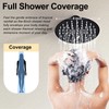 SaniteModar Black Shower Faucet Set 8 Inch Round Rainfall Shower