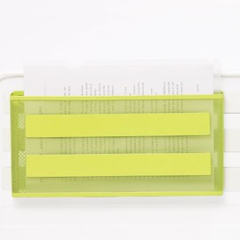 Lihit Lab., Inc. magnet pocket A7392-6 A4 horizontal yellow green