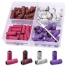 Mesee 60 Pieces Sanding Bands for Nail Drill, 4 Colors