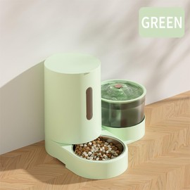 TEBTDN Automatic Cat Feeder Set: Two-in-one Gravity Feeder and Automatic Water Dispenser - Suitable for Small and Medium Sized Dogs, Cats, Rabbits - Gift for Office Workers, Travelers, cat Lovers