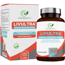 Liver Support Supplement – Liver Cleanse Detox and Repair - Liver Support Capsules with Turmeric, Dandelion Root, Ginger Root, Acai Berry Extract – Liver Cleanse - 180 Vegan Caps – Packaging May Vary
