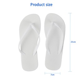 Anseom Toe Separator Women's Summer Beach Toe Separator Summer Slippers Lightweight Flip Flops for Adults Beach Pool Home, White, 41 EU