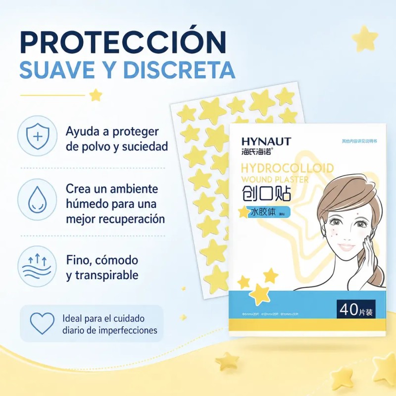 Parches Hidrocoloides Estrella Acne 3 Cajas 120 Pzs Todo Tipo