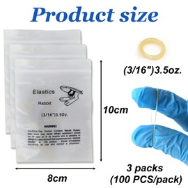 300 Pcs Orthodontic Elastic Bands – Durable Braces Bands for Teeth, Strong Hold for Braces & Dental Work – 3 Packs