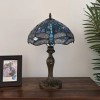 Enjoy Decor Lamps Tiffany Style Table Lamp Blue Stained Glass