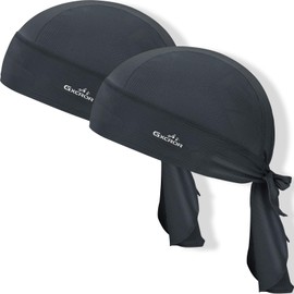 GXCROR Sports Bandana Cap Bandana Headscarf Bicycle Headgear Breathable Absorbs Sweat Hat, Black*2