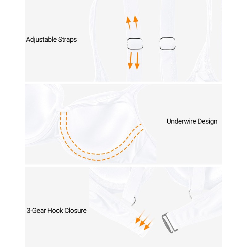 Parte superior de bikini con aros para mujer, solo brasier