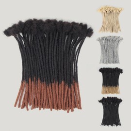 Sangtok 12in 40 Human Hair Strands Loc Extensions, 0.6CM Width Human Hair Dreadlock Extensions,T30