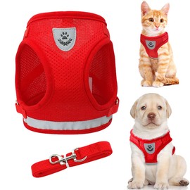 Arnes Perro Pecho Pequeño Mediano Arnés para Perro Pechera para Perro Arnés para Gatos Arnés Reflectante para Mascotas,Apto para Perros y Gatos...    