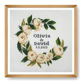 Trimits Large Cross Stitch Kits, 32 x 32cm (12.5 x 12.5in), Wedding (Frame Not Included)