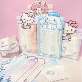 Sanrio Character Disposable 3D Mask for Adults & Kids - 10-Piece Set Color+Kids Cinnamoroll 20ea