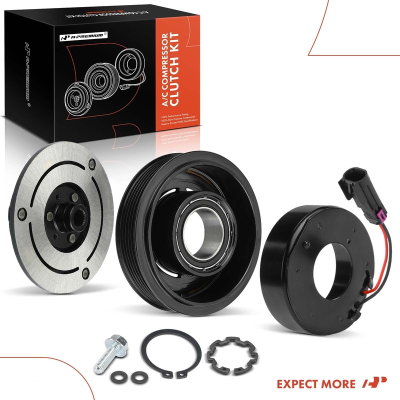 A-Premium Air Conditioner AC Compressor Clutch Kit Compatible with Ford