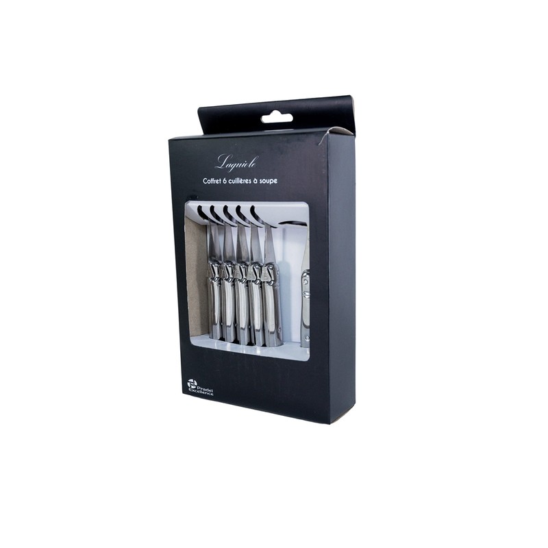 Pradel Excellence, Pcox005063 Les Argentes, Set of 6 Soup Spoons,