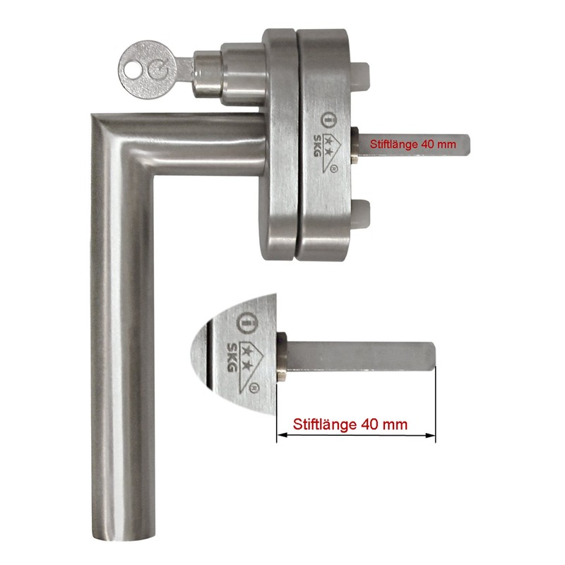 Stainless Steel Window Handle FG 13 Pin Length 40 mm