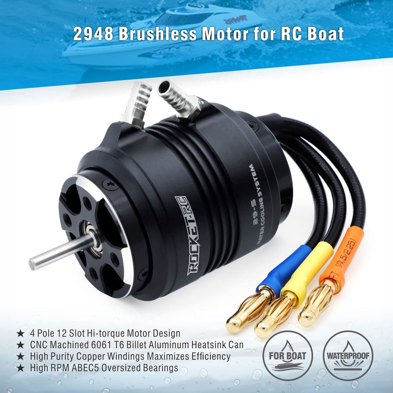 Surpass Hobby 2948 5880KV Brushless Motor Shaft 3.175mm with Water