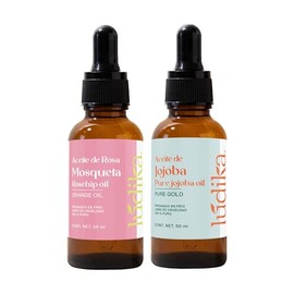 Kit Rosa Mosqueta + Jojoba 50 ml c/u | Sérum Noche Anti Manchas | Elasticidad Control Sebo Regenerador Piel