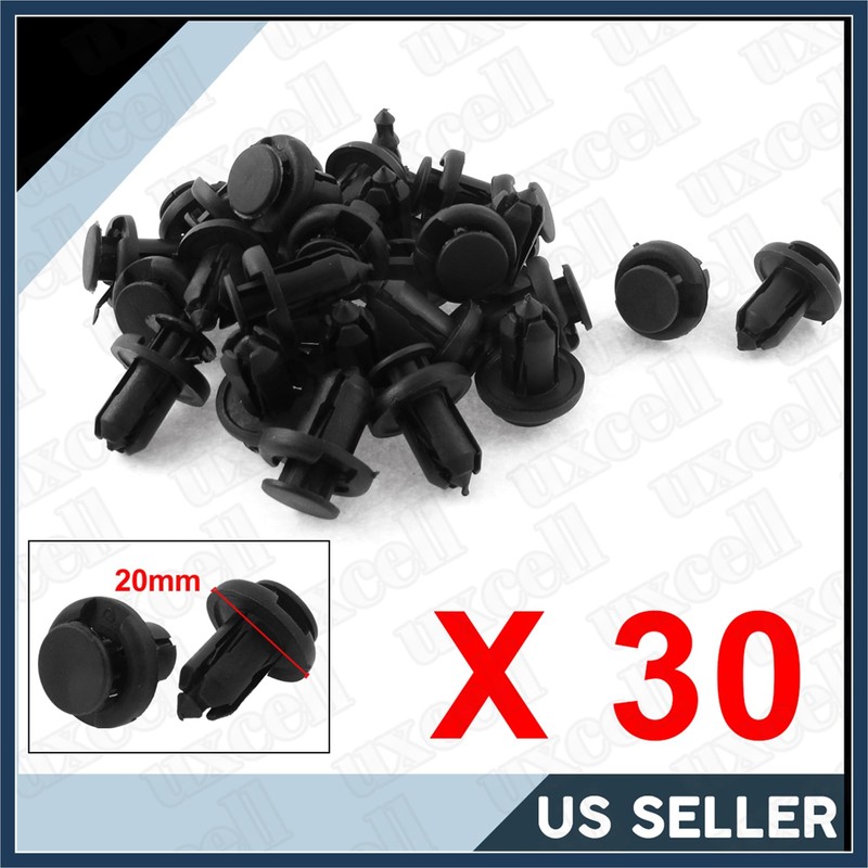 VekAuto 30pcs 10mm Hole Plastic Rivets Trim Panel Fastener Clips