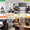 2 Pack Classroom Headphone Storage Organizer with 30 Pockets, PVC