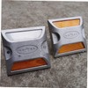 Operitacx 4pcs Reflective Cast Aluminum Road Markers for Enhanced Night
