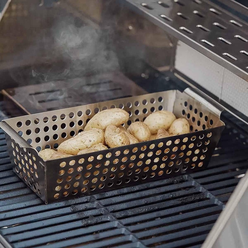 SANTOS Vegetable Basket S/Grill Wok 31.5 x 13.5 x 7.7