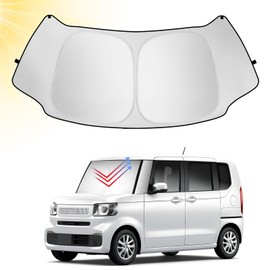 BIBIBO New Model N-Box/N-Box Custom JF5/6 Series Sun Shade N-BOX 3rd Generation Front Car Sun Shade N-BOX Custom Windshield Sun Shade Sun Shade Sun Shade Parasol Car Specific Design Easy Removal