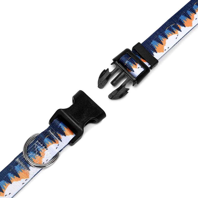 Mercano Adjustable Dog Collar - Special Design Patterns, Soft Nylon