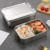 ONEVER Stainless Steel Lunch Box, Lunchbox with Lock Clip, 1400ml