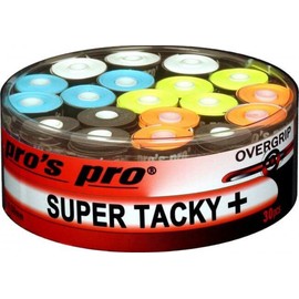 Pro's Pro Super Tacky Overgrip Pack of 30 Grip Tapes for Tennis, Badminton, Squash, Mix