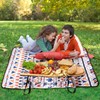 RLXROM Outdoor Packable Picnic Blanket with Zipper Folds into Tote