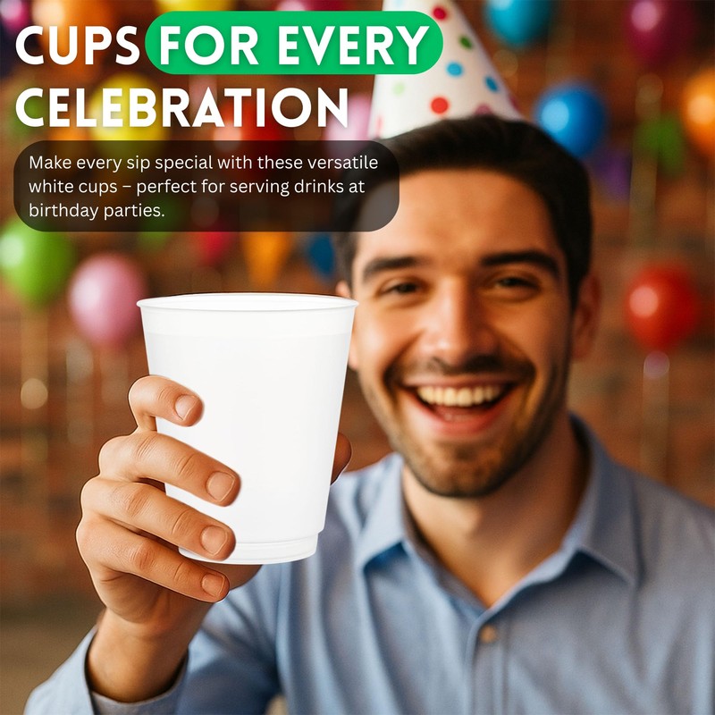 Concession Essentials – 12oz Frost Flex Plastic Cups – Shatterproof