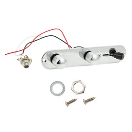Chrome Plated Metal 3 Way Switch Prewired Control Plate for Tele Guitar Replacement Parts
